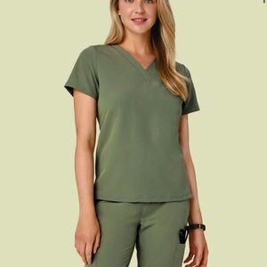 Olive Green Women's Scrub Set